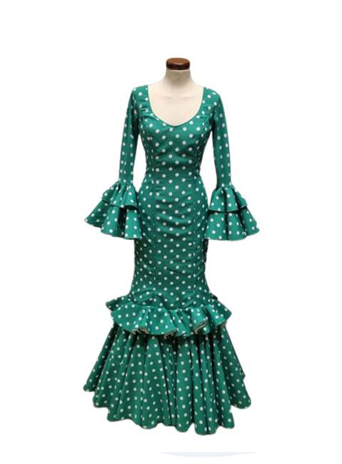 Talla 38. Vestido de Flamenca. Mod. Marbella Verde